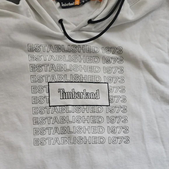 Timberland White Hoodie Sweater - Picture 3 of 5